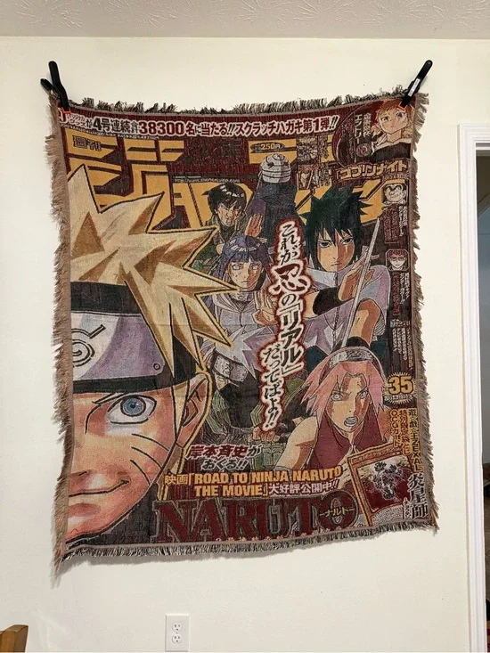 Naruto Manga Cover Tapestry - Multicolor Brown Accent