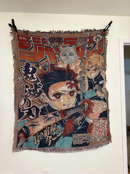 Demon Slayer Anime Wall Tapestry in Multi-Color