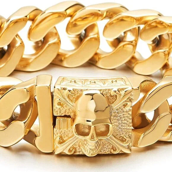 Gold Curb Chain Bracelet