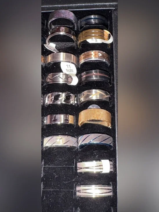 Men's Mixed Metal Ring Collection – Silver & Gold Tones size 11/ $8 per ring