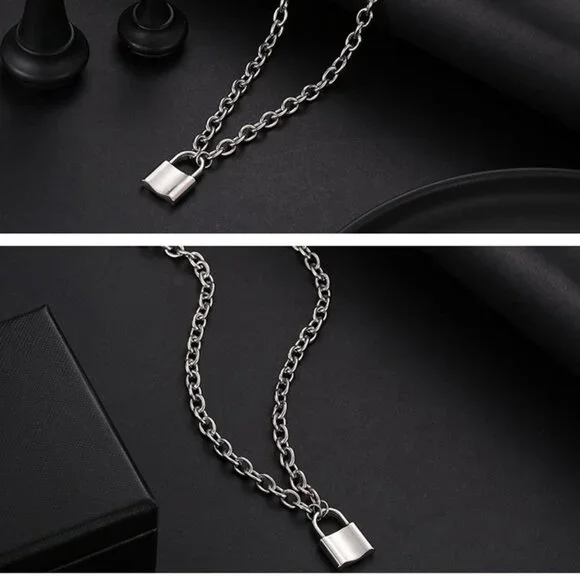❤️Fashion Rock Punk Cross Lock Necklace, N90201P138