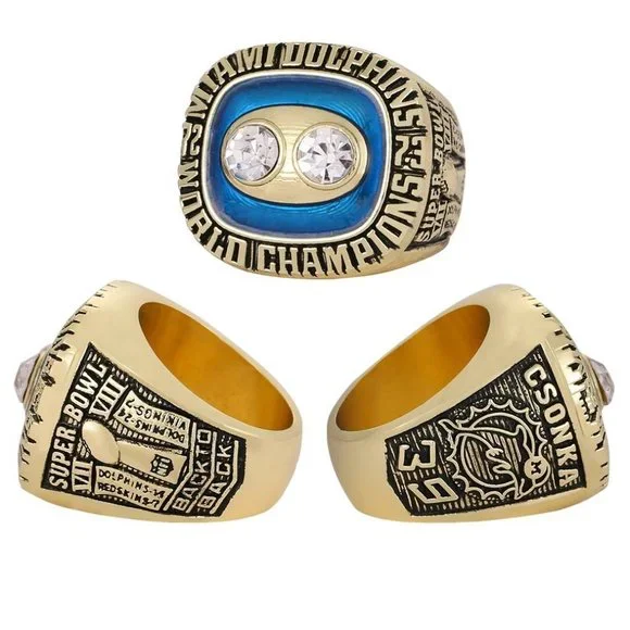 Miami Dolphins Championship Ring Fan Edition Super Bowl Gold‎ Csonka 1974