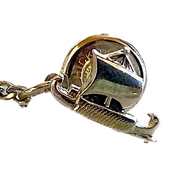 Vintage Arita  Tie Tack / Lapel Pin – Viking Longship Design – Silver Tone – USA