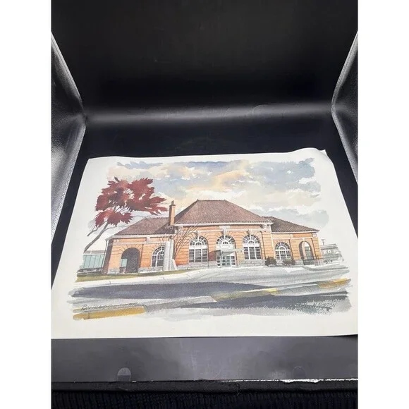 Lot Of 5 Paul N. Norton Quad Cities Railroad Depot Prints Rock Island Davenport