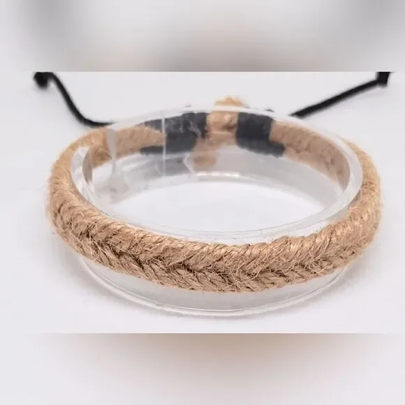 Men's bracelet braided rope brown new e12‎