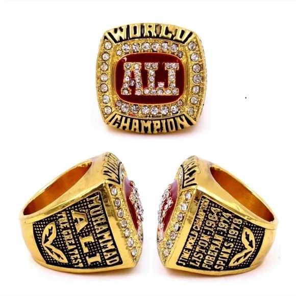 Muhammad Ali Championship Ring Size 12 Boxing Gold‎