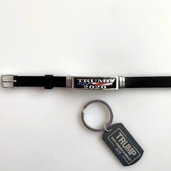 TRUMP 2020 WRISTBAND AND KEYCHAIN COLLECTIABLE
