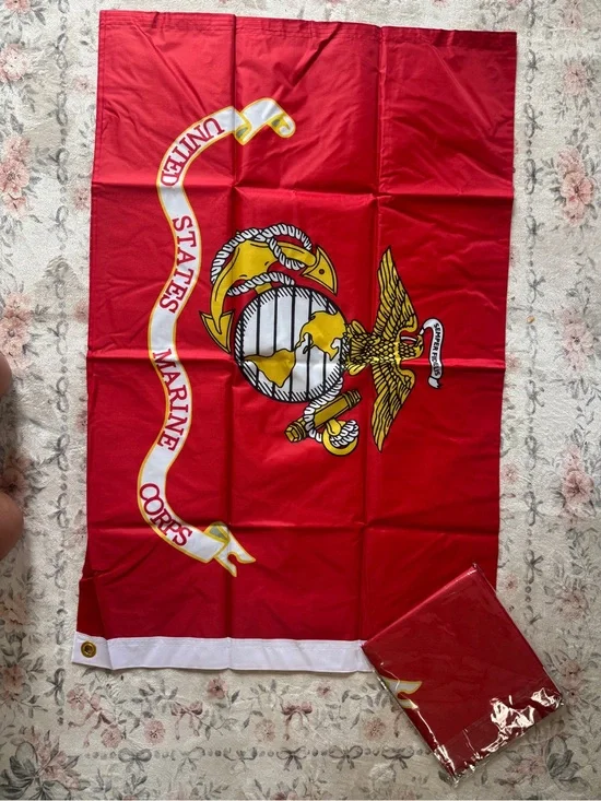 United States Marine Corps Flag - Bold Red Emblem Design, 2x3