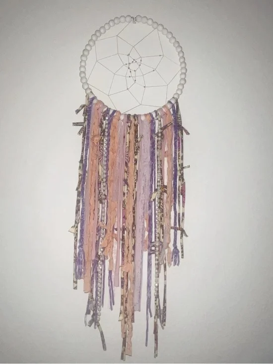 Boho Purple & Peach Dreamcatcher Wall Hanging - Unbranded