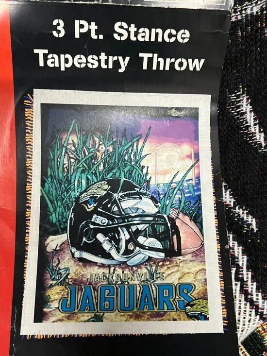 Northwest 3 Pt Stance Tapestry Throw Jacksonville Jaguars Rn79925 Teal