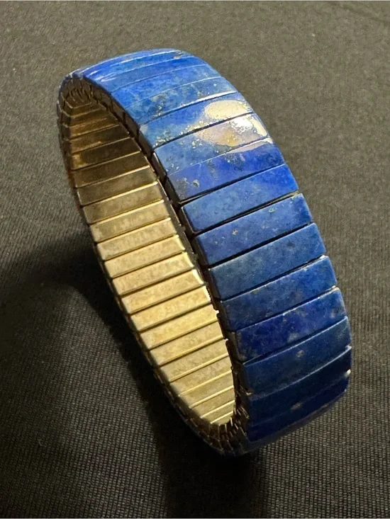Vintage Lapis Lazuli Stretch Bracelet