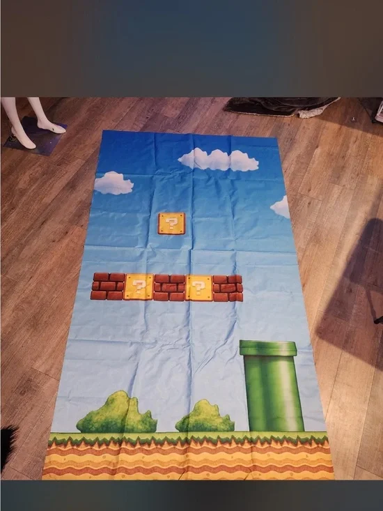 Custom Made For A Shoot- Huge! Super Mario Wall Art for Party Photo Backdrop!