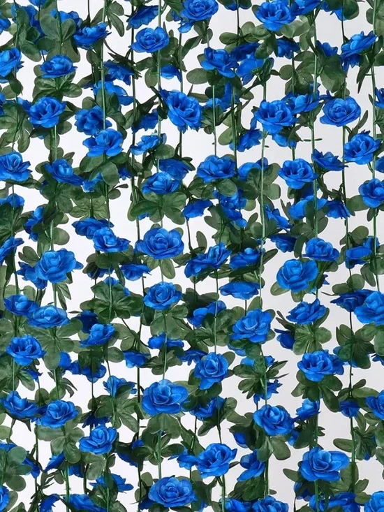 Blue Rose Artificial Flower Wall Panel - Unbranded