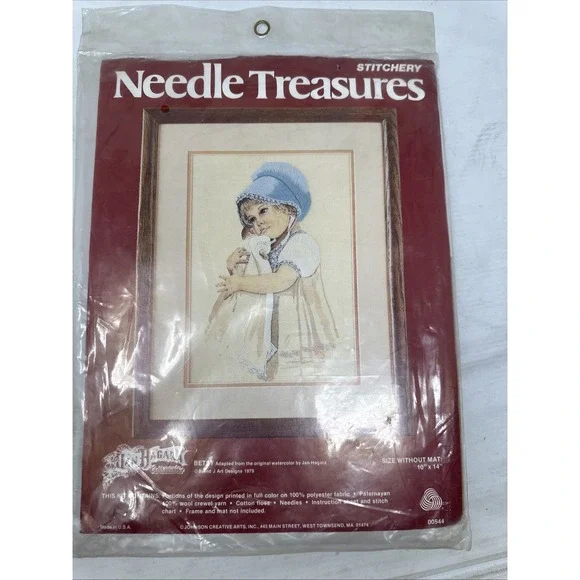 Vintage Needle Treasures Betsy Stitchery Kit Jan Hagara 10x14