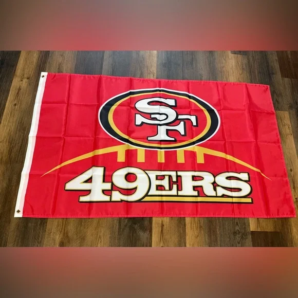 San Francisco 49ers flag double sided 3 by 5 feet new in  package