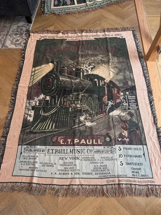 Smithsonian Institution NWT Midnight Flyer tapestry 4’ x 5.5’