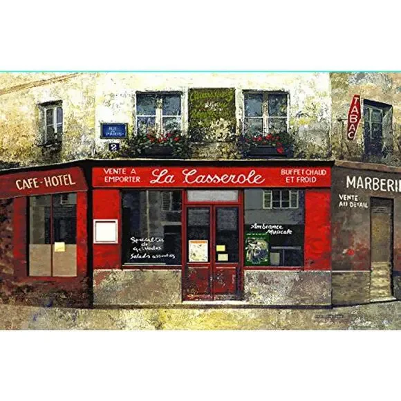 Manual Old World Paris Forgotten Cafe Tapestry Wall Hanging 53x35 Chiu Tak Hak