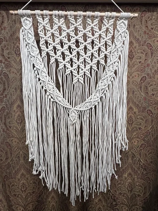 Handcrafted Macramé Wall Hanging - Natural Cotton Boho Decor