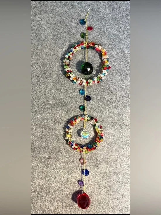 Colorful Crystal Hanging Wall Decor - Multicolor