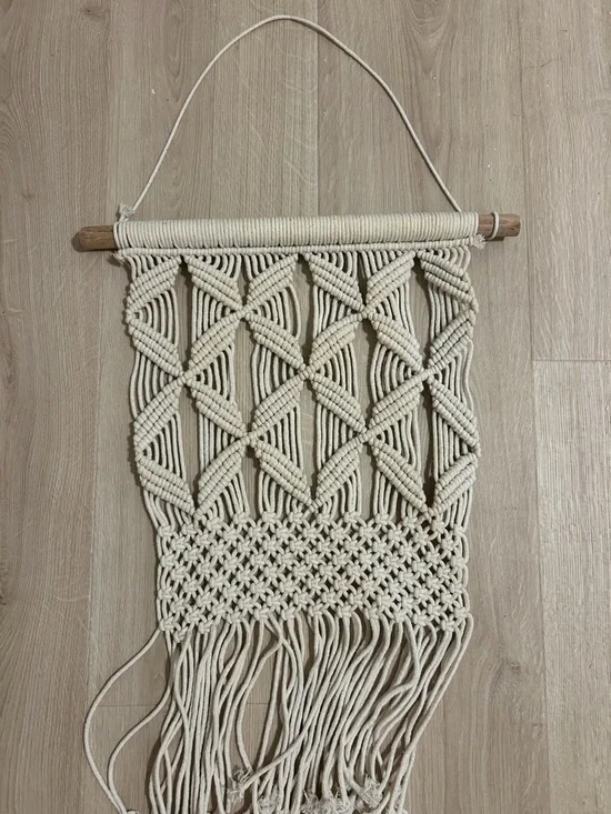 Handmade Macramé Wall Hanging - Cream Boho Decor