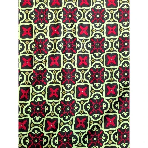 5.5 Yard Michael Miller Fabric Andalucia Red Green Geometric Moorish Tile 200x42