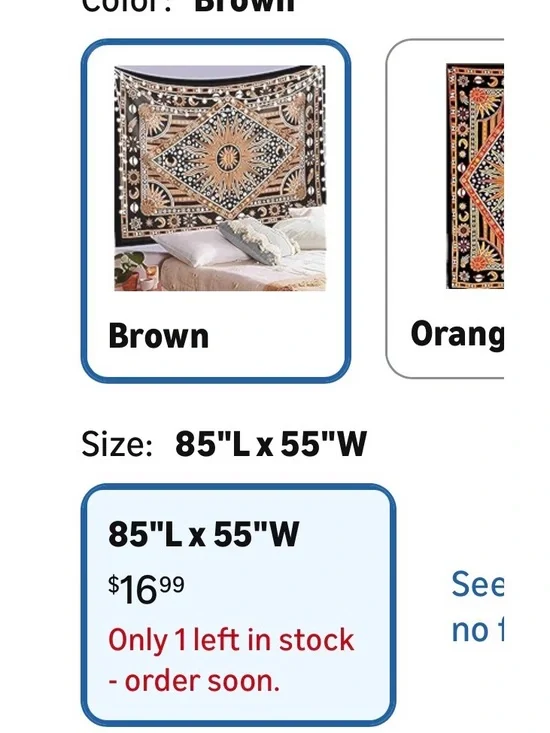 Brown Celestial Tapestry Wall Hanging - Boho Home Decor