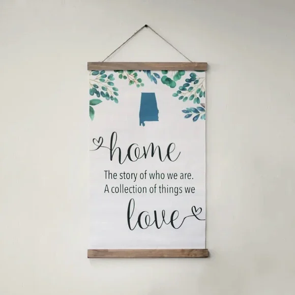 Alabama Home Love Wall Hanging - Blue and Green