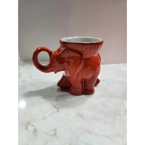 Vintage Republican GOP Elephant Coffee Cup Mug Frankoma 1969 Political Pottery