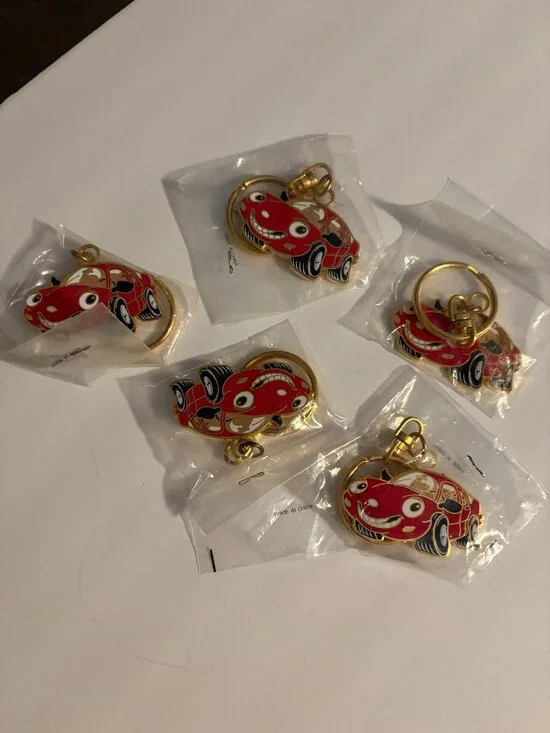 5 Vintage Chevron Gas Oil Tony Turbo Car Keychains Advertising Promo