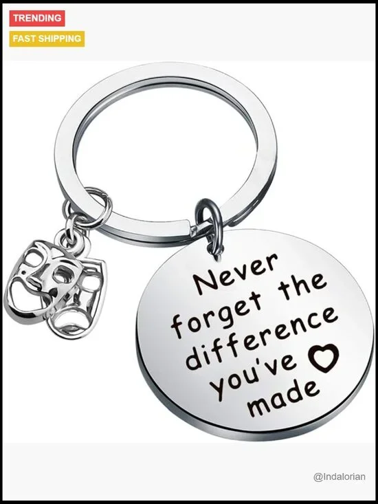 Theatre Keychain Drama Mask Gift Tragedy and Comedy Keychain