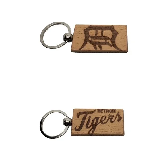 DETROIT TIGERS BASEBALL one custom wood‎ keychain laser burned
