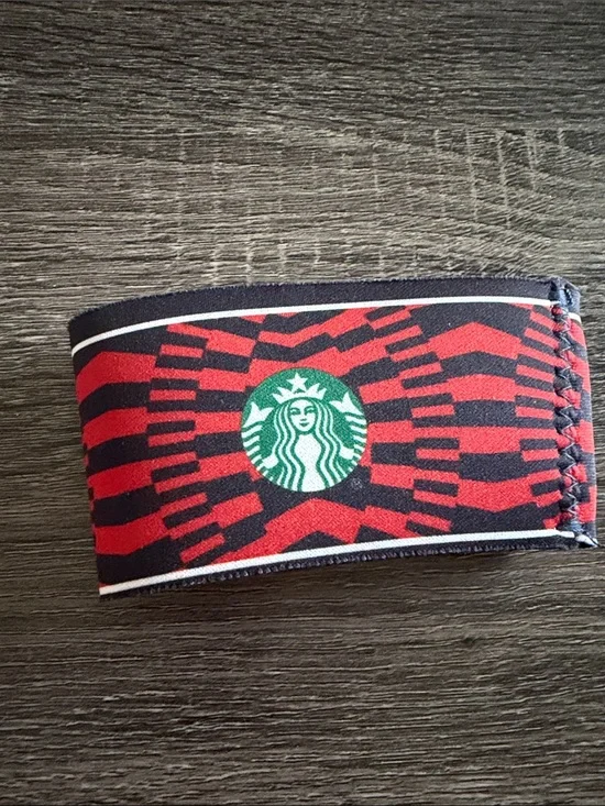 Starbucks Red, Black & Green Neoprene Cup Cozy