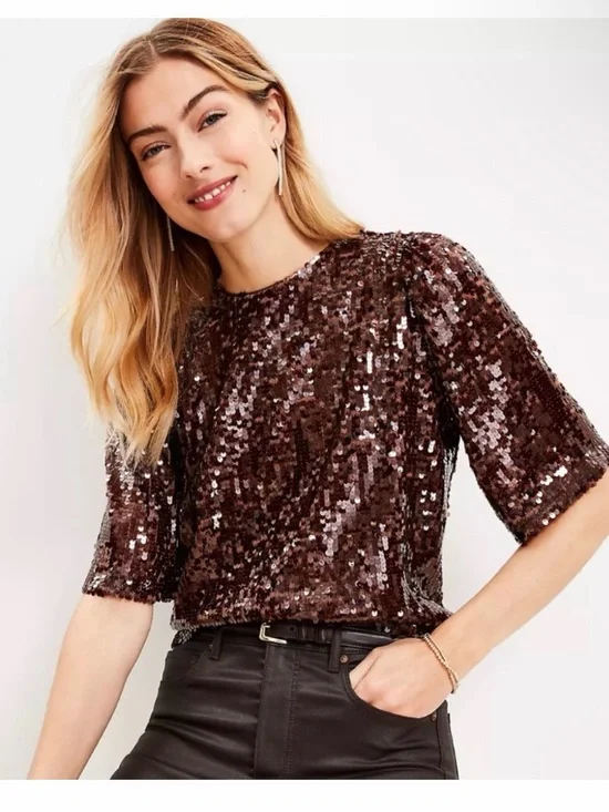 LOFT Sequin Top