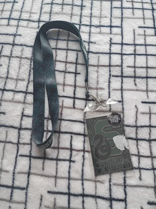 Slytherin Crest Lanyard Badge Holder BRAND NEW