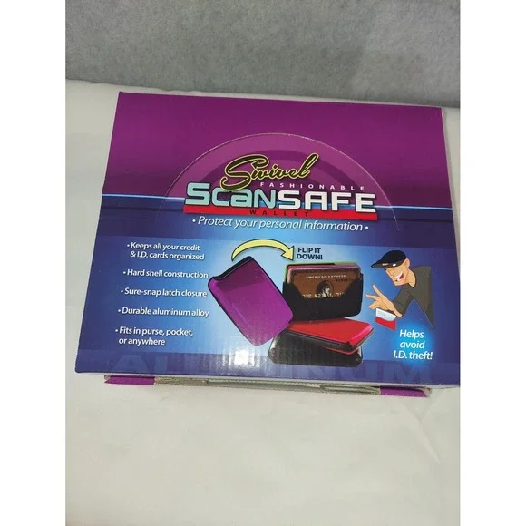 Case of 24 Aluminum Swivel‎ Scan Safe Credit Card Case Holder Anti RFID Scanning