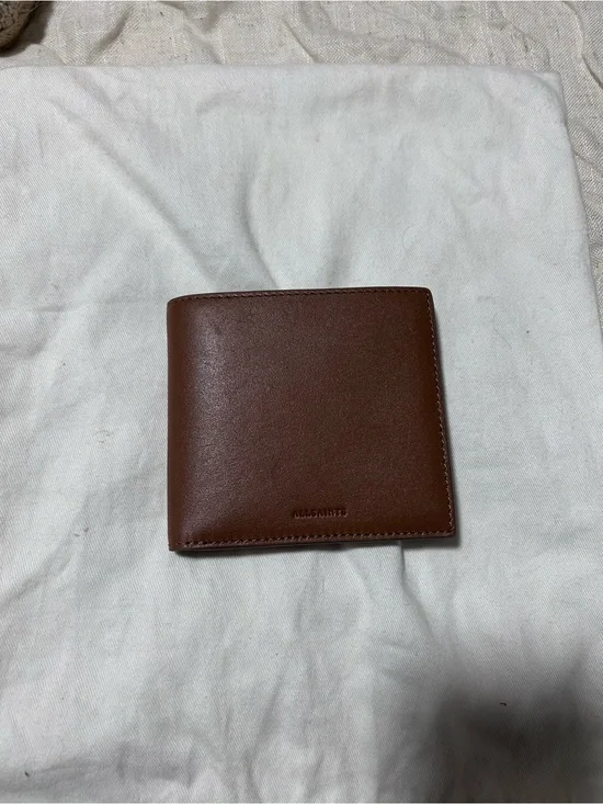 Minimalist Brown Leather Bi-Fold Wallet -