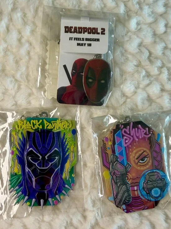 Marvel Metal Keychain Lot (3)