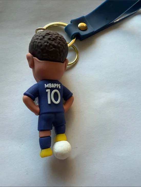 Mbappé #10 Soccer Keychain - Blue Jersey