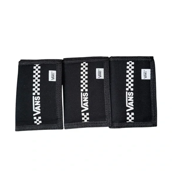 Vans Black Checkered Trifold Wallet