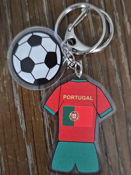 Portugal Soccer Jersey Keychain Bagcharm NWOT