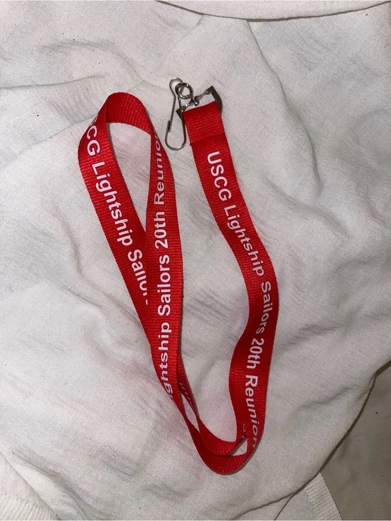 USCG U.S. Coast Guard Lightship Sailors Reunion Red Logo Lanyard