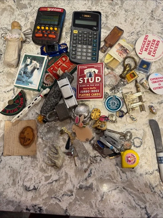 Assorted Men’s Accessories Lot with Stud Playing Cards - Multi-Color