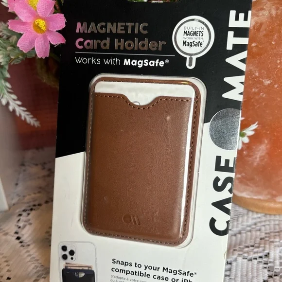 NWT Cognac Brown MagSafe Wallet MAGSAFE ACCESSORIES Money Credit Cards
