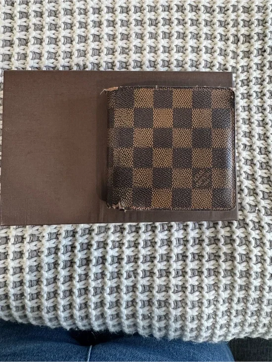 Louis Vuitton Brown Damier Canvas Bi-Fold Card & Key Wallet