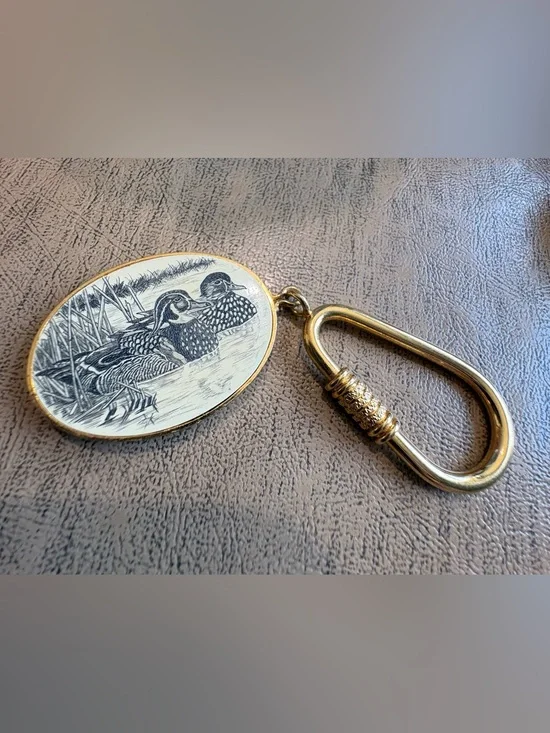 Vintage Braxton Duck Wildlife Keychain