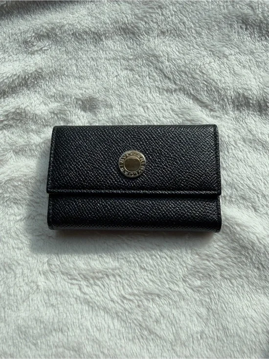 Bvlgari Black Leather 6-Key Holder
