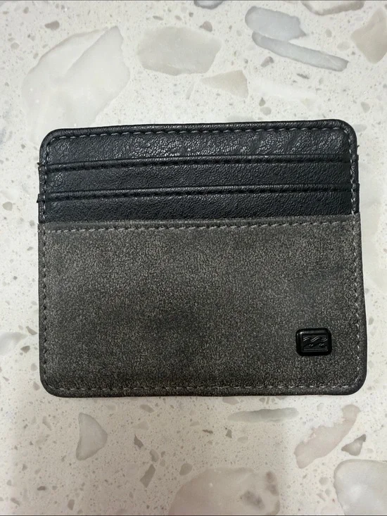 Billabong Black & Gray Slim Card & ID Sleeve