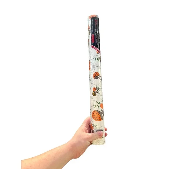 Vintage HTF Mushroom Contact Paper Self Adhesive Liner Decor Deadstock Rare