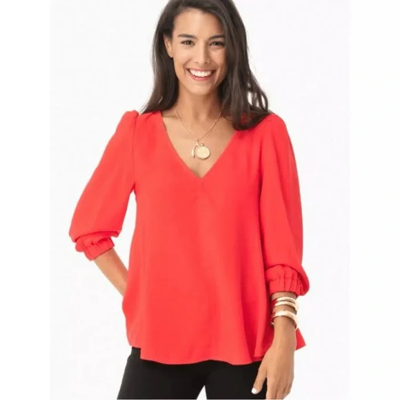 Tuckernuck‎ Poppy Red Hollis Blouse