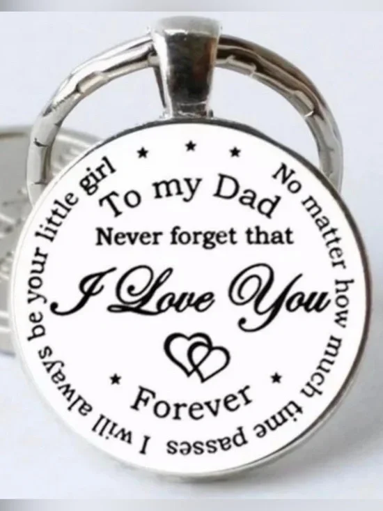 I Love You❤️ To My Dad❤️ NEW Keychain❤️ Faceted Glass and Alloy❤️ Fathers Day
